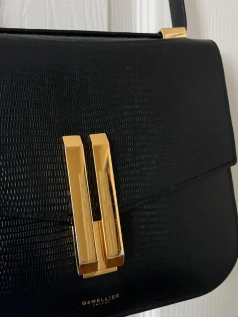 Demellier Vancouver crossbody bag (Authentic Croc) (black) - Picture 8 of 9